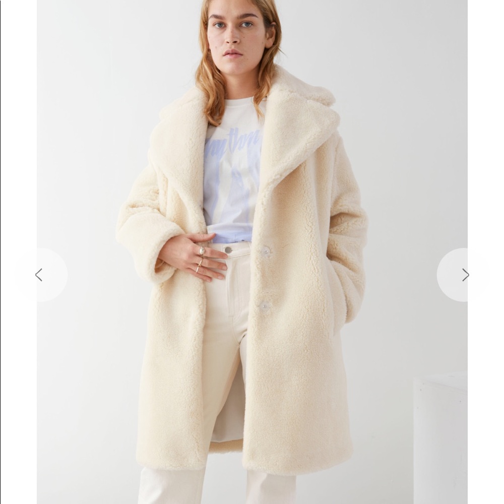 & Other Stories Faux Shearling Coat 4